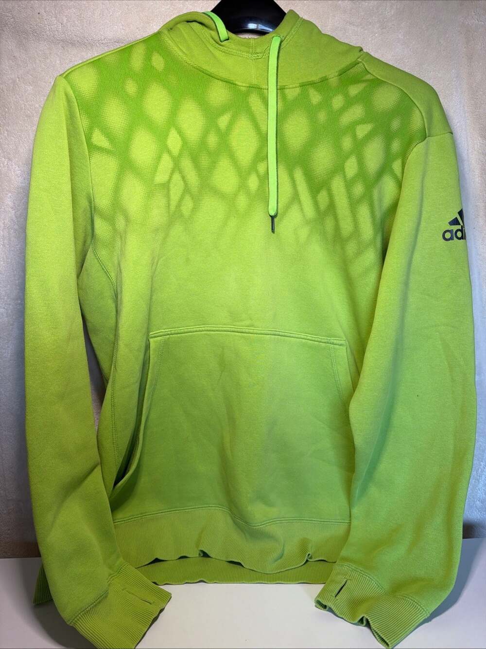 Adidas Mens Hoodie Pullover Messi LS Pockets Sweatshirt Sz XL